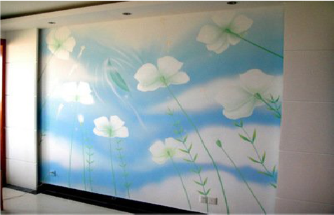 东阳画墙绘怎么画好白云的蓬松感？