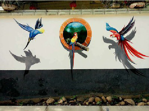 东阳视觉错位-3D墙绘设计