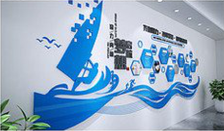 东阳海浪主题文化墙如何设计？