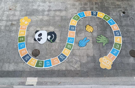 东阳地面游戏彩绘