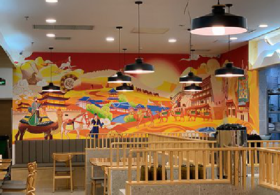 东阳商业空间彩绘介绍。