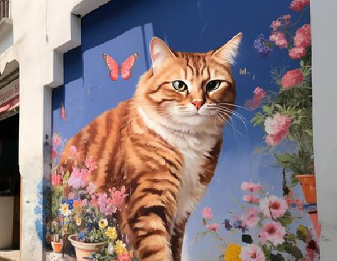 东阳自己绘制有个性的手绘墙